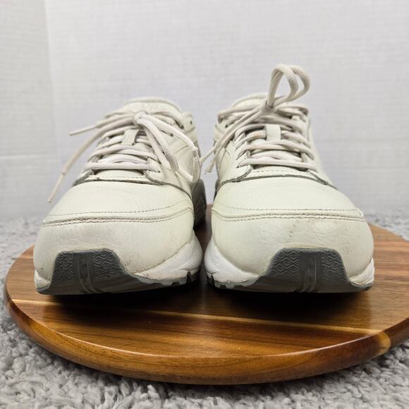 Brooks Mens 10.5D Addiction Walker White Leather Comfort Walking Lace Up Shoe - Picture 4 of 12